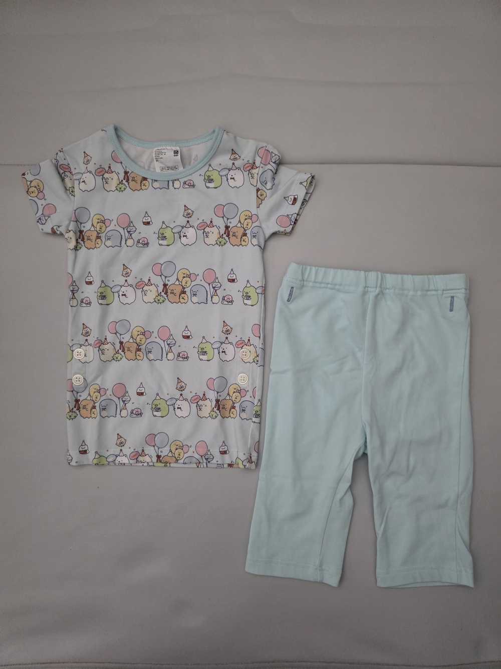 NWOT Uniqlo Sumikkogurashi Dry Short-Sleeve Pajamas - Color: Green Size 3Y 3T